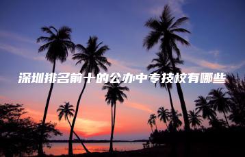 深圳排名前十的公办中专技校有哪些-广东技校排名网