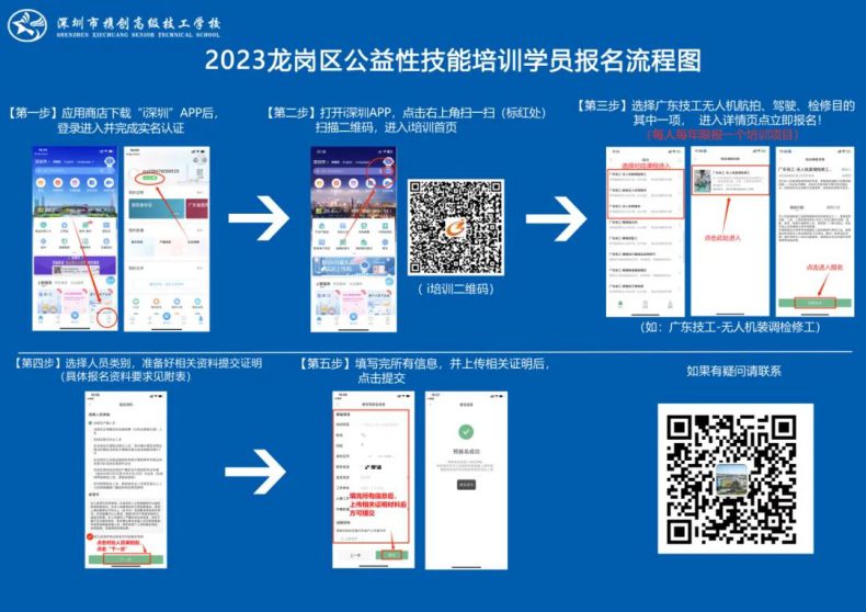 深圳市携创高级技工学校2023年龙岗区公益性技能培训开始报名-1