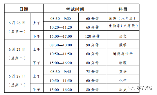 2023韶关中考时间、志愿填报时间和方式、录取时间和方式-1