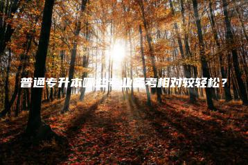普通专升本哪些专业备考相对较轻松?-广东技校排名网
