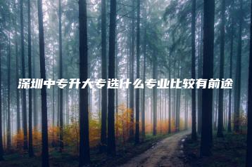 深圳中专升大专选什么专业比较有前途-广东技校排名网