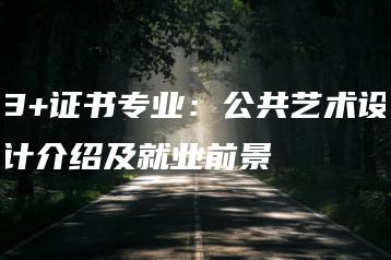 3+证书专业:公共艺术设计介绍及就业前景-广东技校排名网