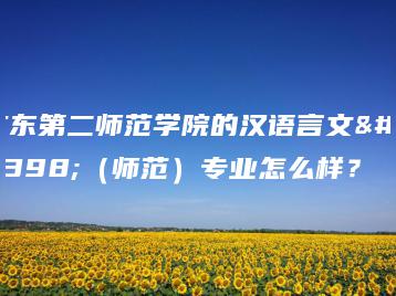 广东第二师范学院的汉语言文学(师范)专业怎么样?-广东技校排名网
