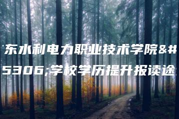 广东水利电力职业技术学院:学校学历提升报读途径-广东技校排名网