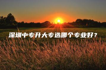 深圳中专升大专选哪个专业好?-广东技校排名网