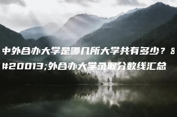 中外合办大学是哪几所大学共有多少?中外合办大学录取分数线汇总-广东技校排名网