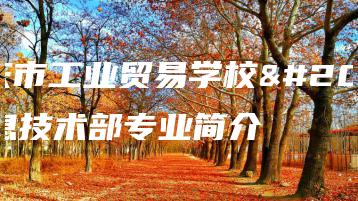 肇庆市工业贸易学校信息技术部专业简介-广东技校排名网