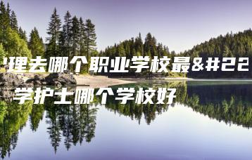 学护理去哪个职业学校最好,学护士哪个学校好-广东技校排名网