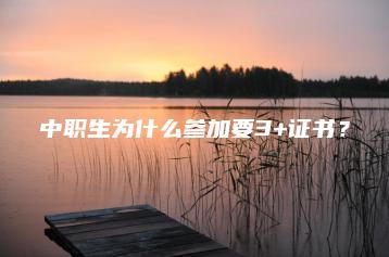 中职生为什么参加要3+证书?-广东技校排名网