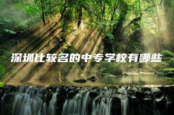 深圳比较名的中专学校有哪些-广东技校排名网