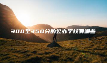 300至350分的公办学校有哪些-广东技校排名网