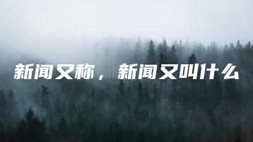 新闻又称，新闻又叫什么-广东技校排名网