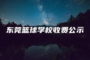 东莞篮球学校收费公示-广东技校排名网