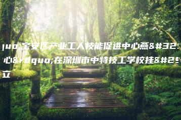“宝安区产业工人技能促进中心燕罗分中心”在深圳市中特技工学校挂牌成立-广东技校排名网