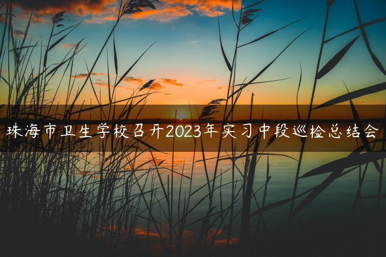 珠海市卫生学校召开2023年实习中段巡检总结会