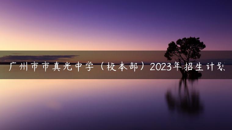 广州市市真光中学（校本部）2023年招生计划