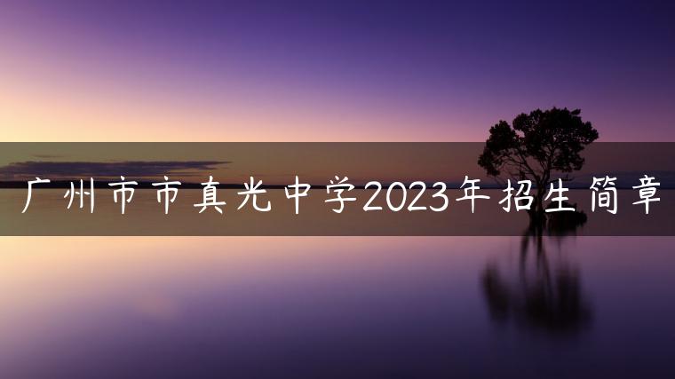 广州市市真光中学2023年招生简章