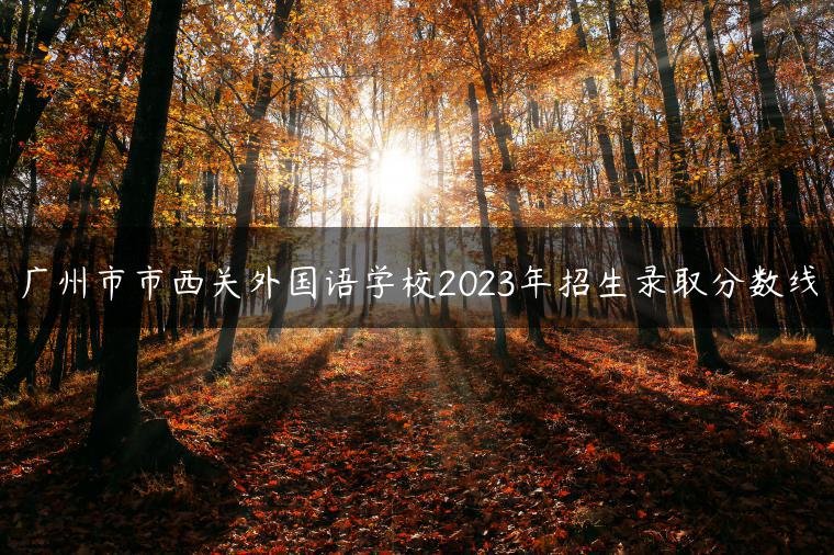 广州市市西关外国语学校2023年招生录取分数线