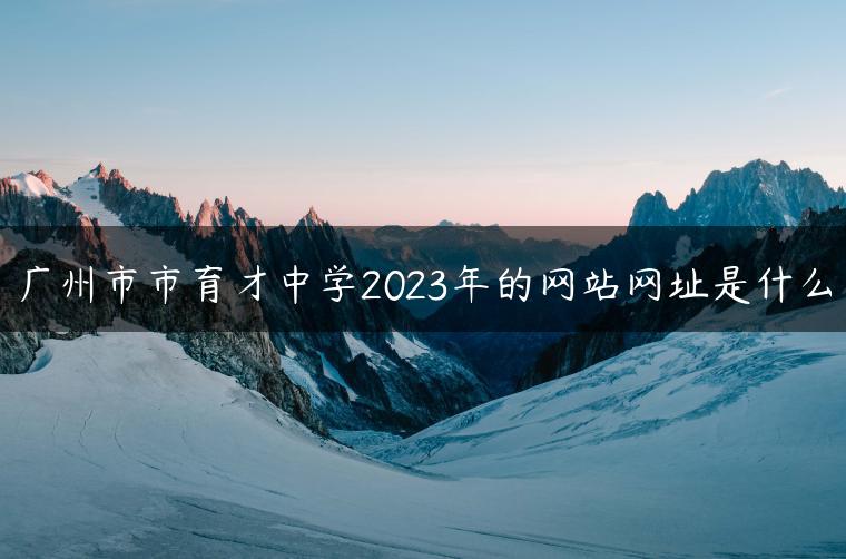 广州市市育才中学2023年的网站网址是什么