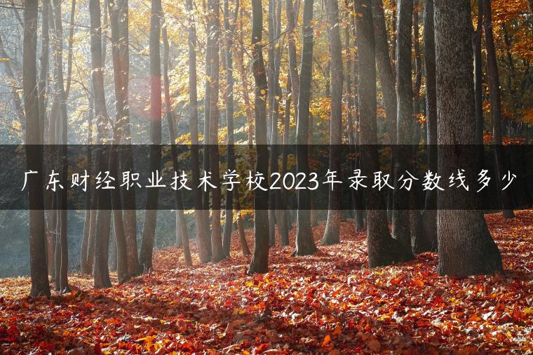 广东财经职业技术学校2023年录取分数线多少