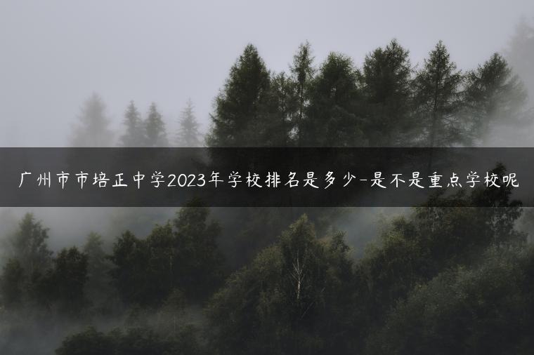 广州市市培正中学2023年学校排名是多少-是不是重点学校呢