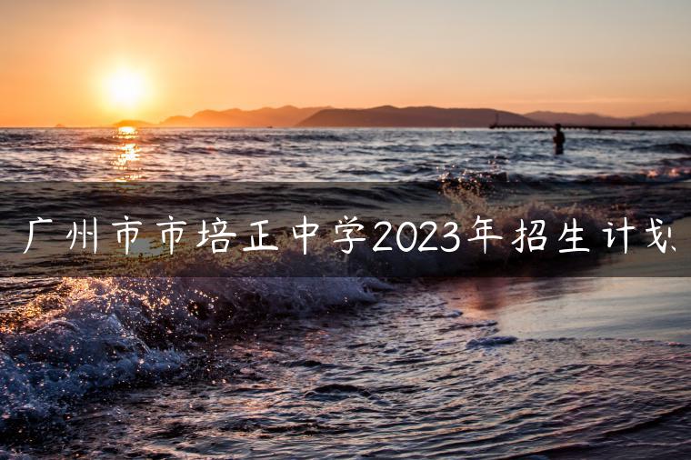 广州市市培正中学2023年招生计划