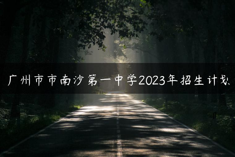 广州市市南沙第一中学2023年招生计划