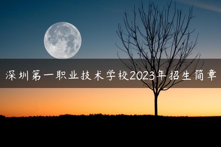 深圳第一职业技术学校2023年招生简章