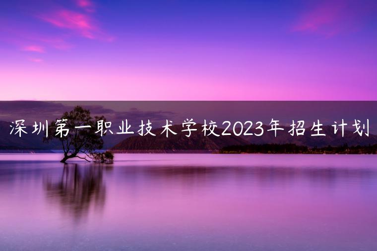 深圳第一职业技术学校2023年招生计划