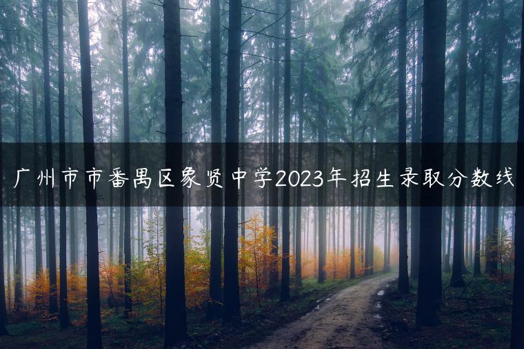 广州市市番禺区象贤中学2023年招生录取分数线