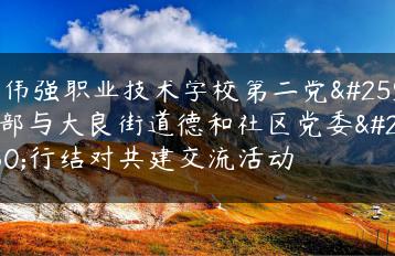 李伟强职业技术学校第二党支部与大良街道德和社区党委举行结对共建交流活动-广东技校排名网