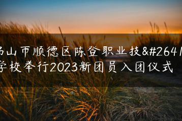 佛山市顺德区陈登职业技术学校举行2023新团员入团仪式-广东技校排名网