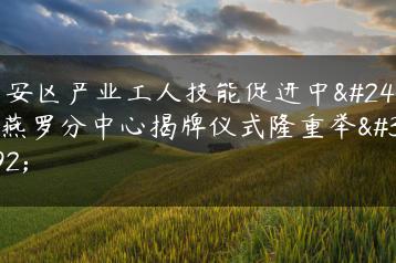 宝安区产业工人技能促进中心燕罗分中心揭牌仪式隆重举行-广东技校排名网