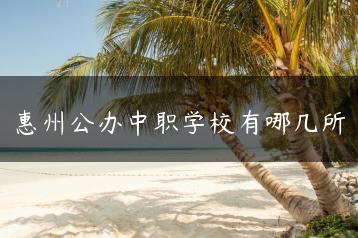 惠州公办中职学校有哪几所-广东技校排名网