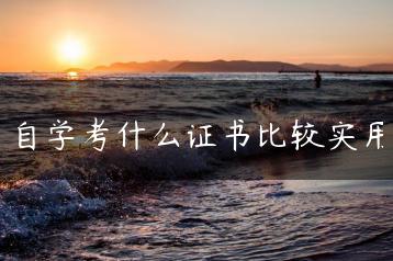 自学考什么证书比较实用-广东技校排名网