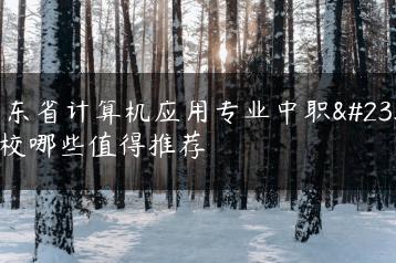 广东省计算机应用专业中职学校哪些值得推荐-广东技校排名网
