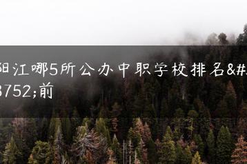 阳江哪5所公办中职学校排名靠前-广东技校排名网
