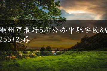 潮州市最好5所公办中职学校推荐-广东技校排名网