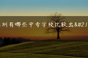 深圳有哪些中专学校比较出名-广东技校排名网