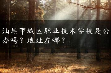 汕尾市城区职业技术学校是公办吗?地址在哪?-广东技校排名网