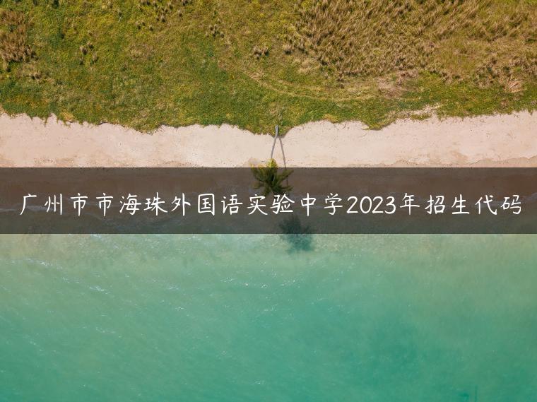 广州市市海珠外国语实验中学2023年招生代码