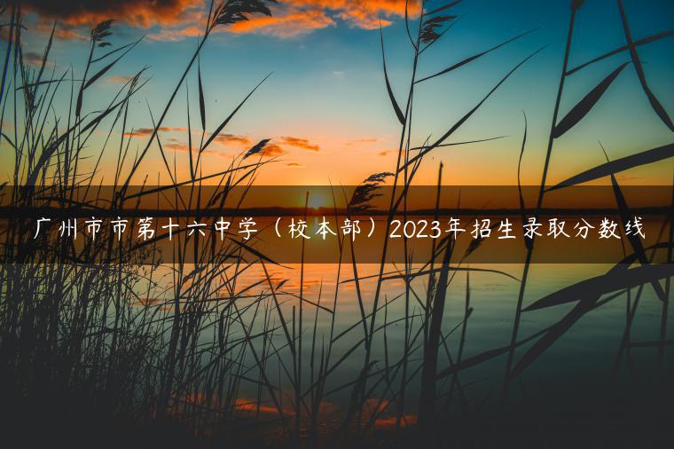 广州市市第十六中学（校本部）2023年招生录取分数线