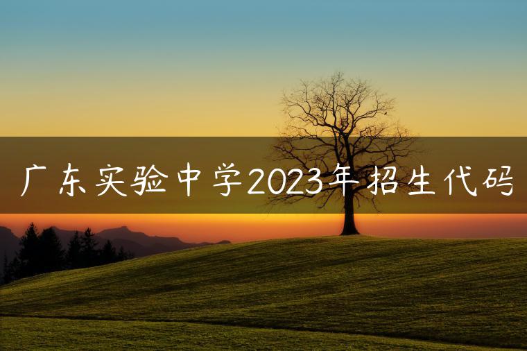 广东实验中学2023年招生代码