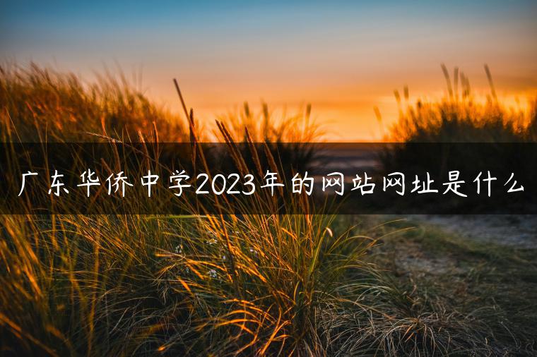 广东华侨中学2023年的网站网址是什么-广东技校排名网