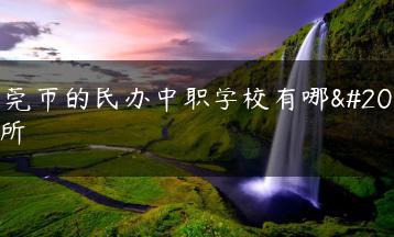 东莞市的民办中职学校有哪些所-广东技校排名网