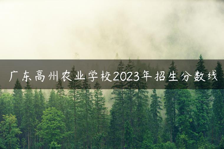 广东高州农业学校2023年招生分数线