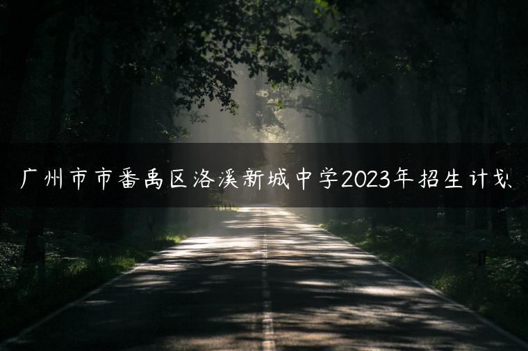 广州市市番禹区洛溪新城中学2023年招生计划