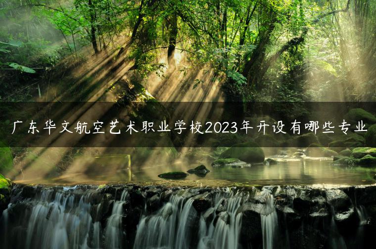 广东华文航空艺术职业学校2023年开设有哪些专业