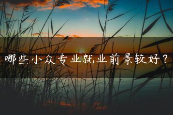 哪些小众专业就业前景较好?-广东技校排名网