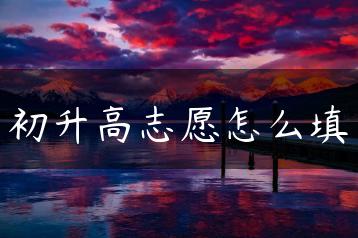 初升高志愿怎么填-广东技校排名网